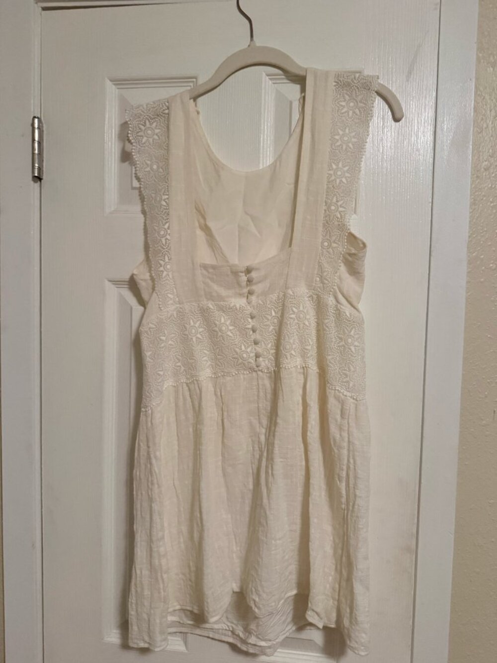 Sezane Backless Mini Dress -  Robe Naidé- White - Size 38 (US 6) - Picture 8 of 15
